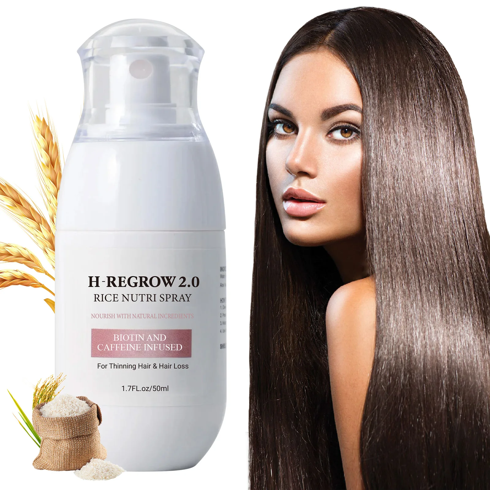 Hair Care With Rice Water - Hair Spray Rice Water Strong Hair