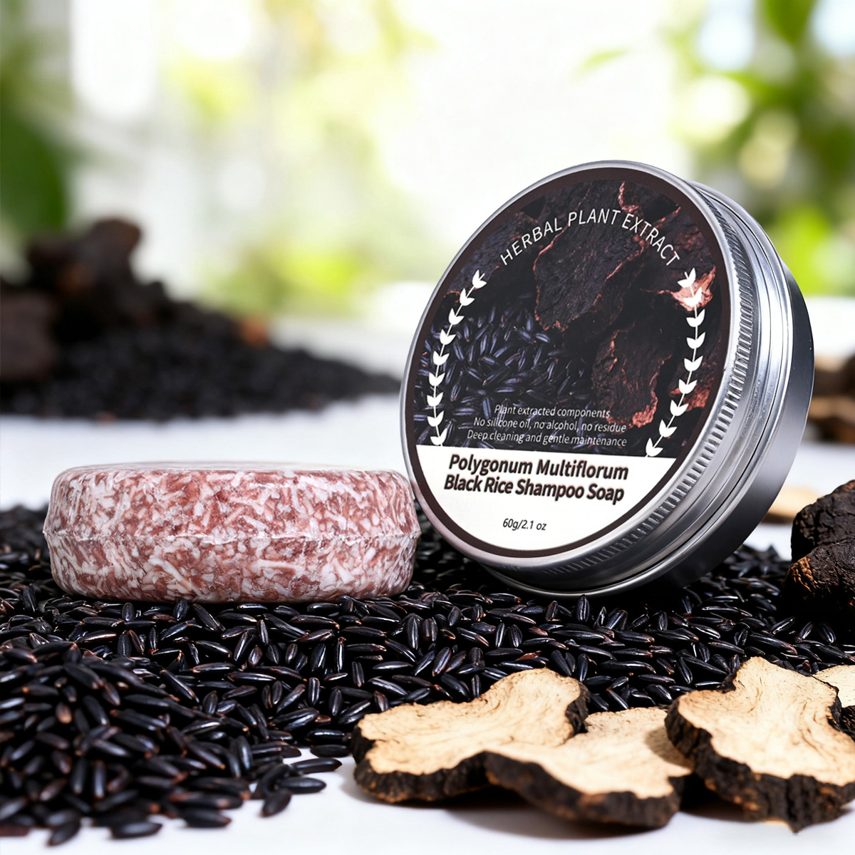 Hair Care With Rice Water - Natural Plant Polygonum Multiflorum Organic Shampoo