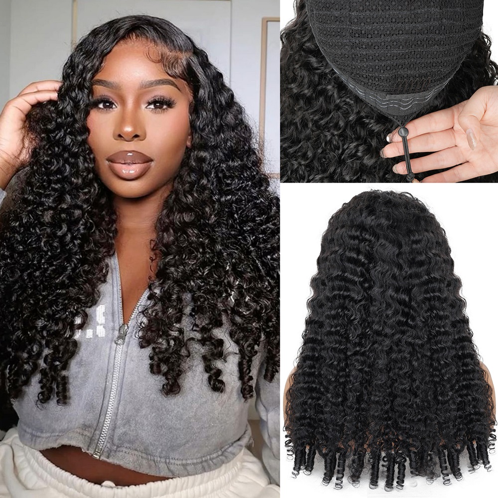 Lace Front Wig - Natural Colored Burmese Curly Wave Glueless