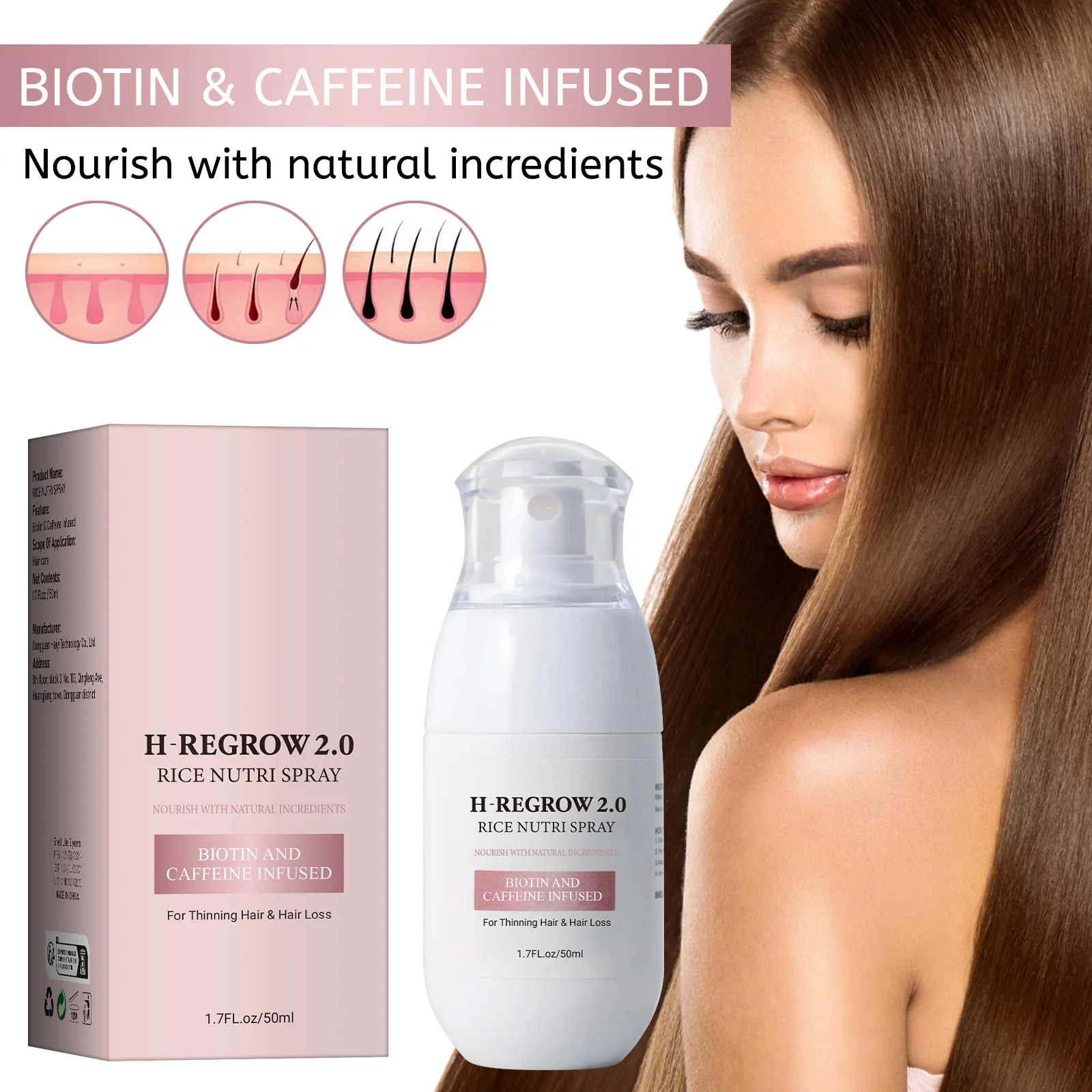 Hair Spray Rice Water Strong H - đánh giá và giá Hair Care With Rice Water