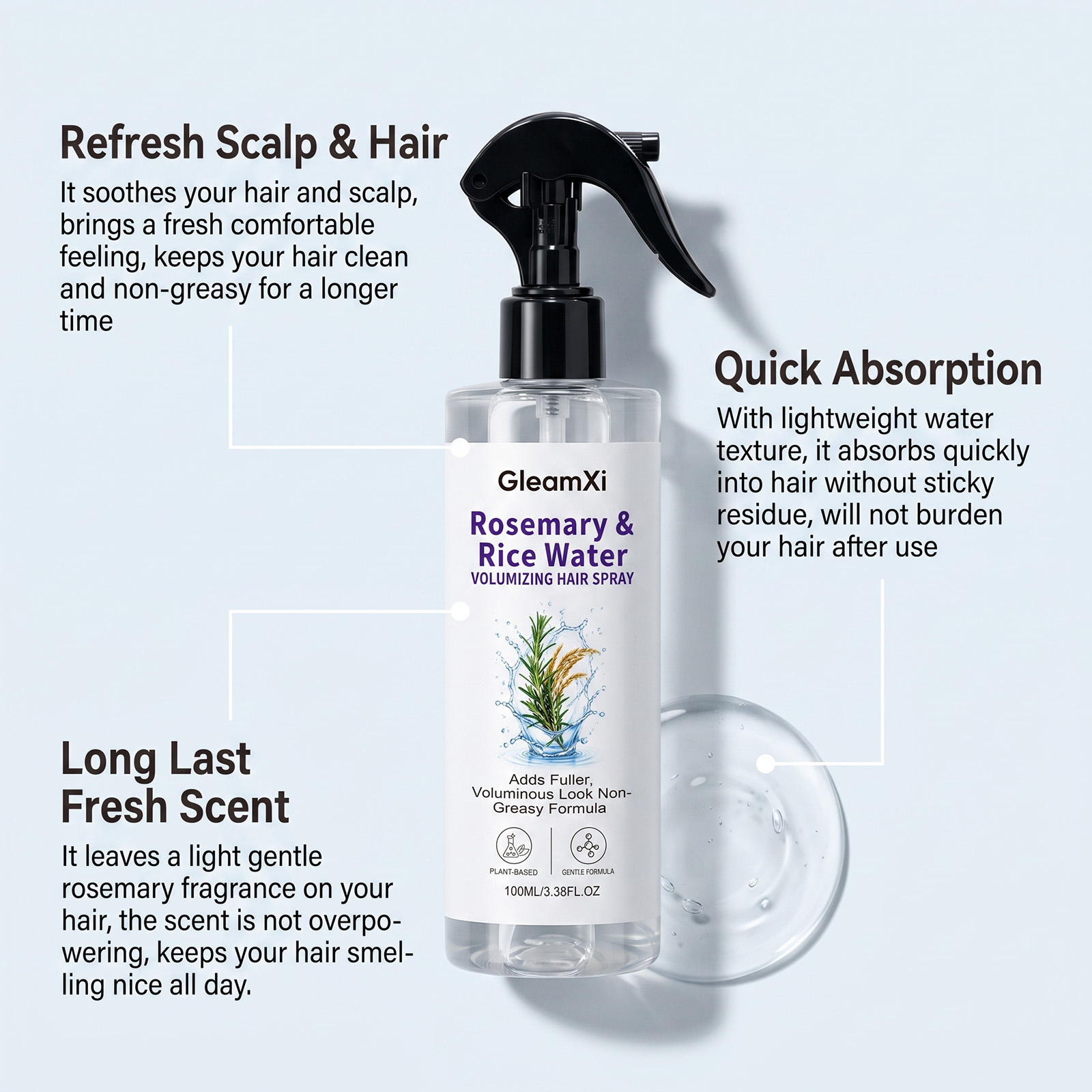 Rosemary Rice Water Hair Mist  - đánh giá và giá Hair Care With Rice Water