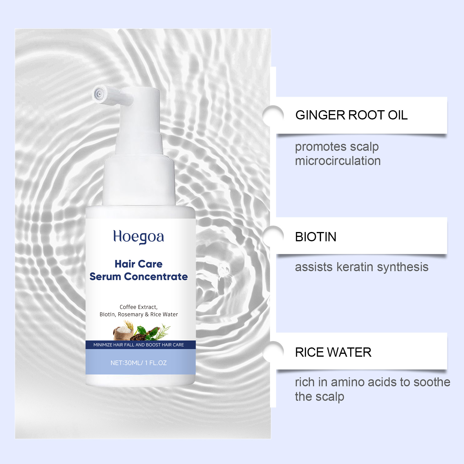 Hair Care Serum Caffeine Bioti - đánh giá và giá Hair Care With Rice Water