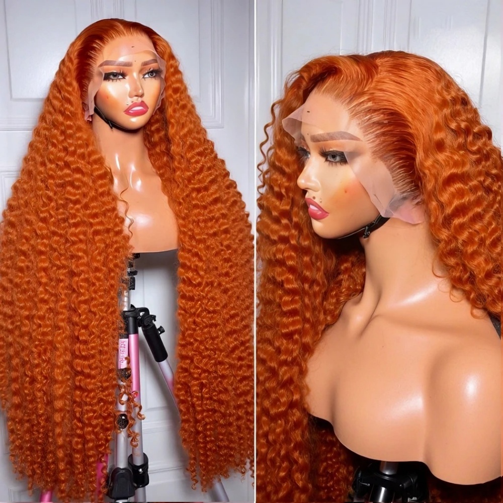 200% Density Ginger Orange Dee - đánh giá và giá Lace Front Wig