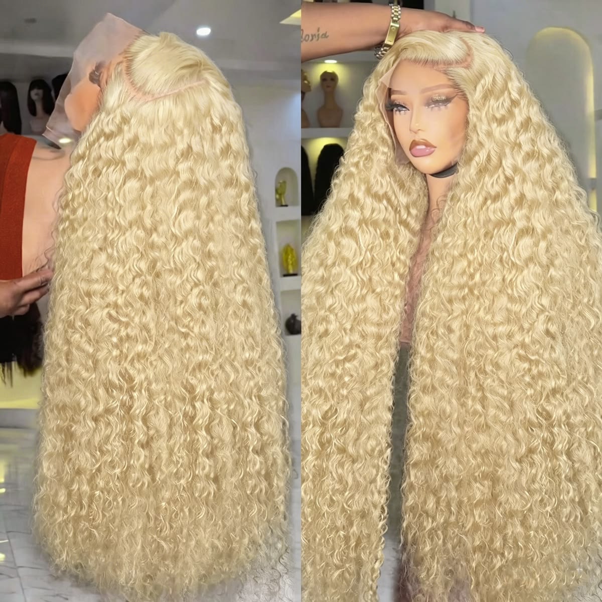 613 Deep Wave Frontal Wig 13x6 - đánh giá và giá Lace Front Wig