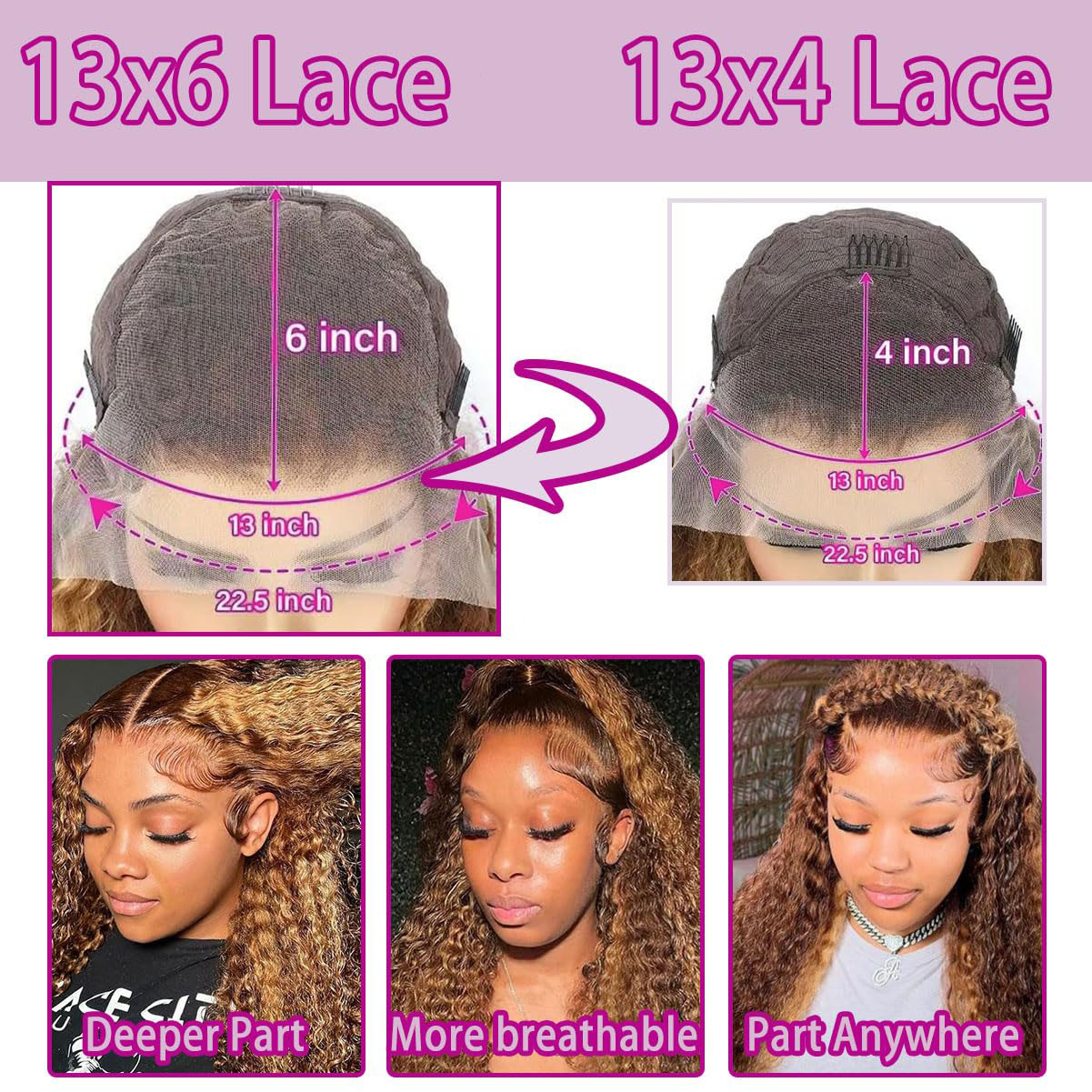 36 Inch Deep Wave P4/27 Highli - đánh giá và giá Lace Front Wig
