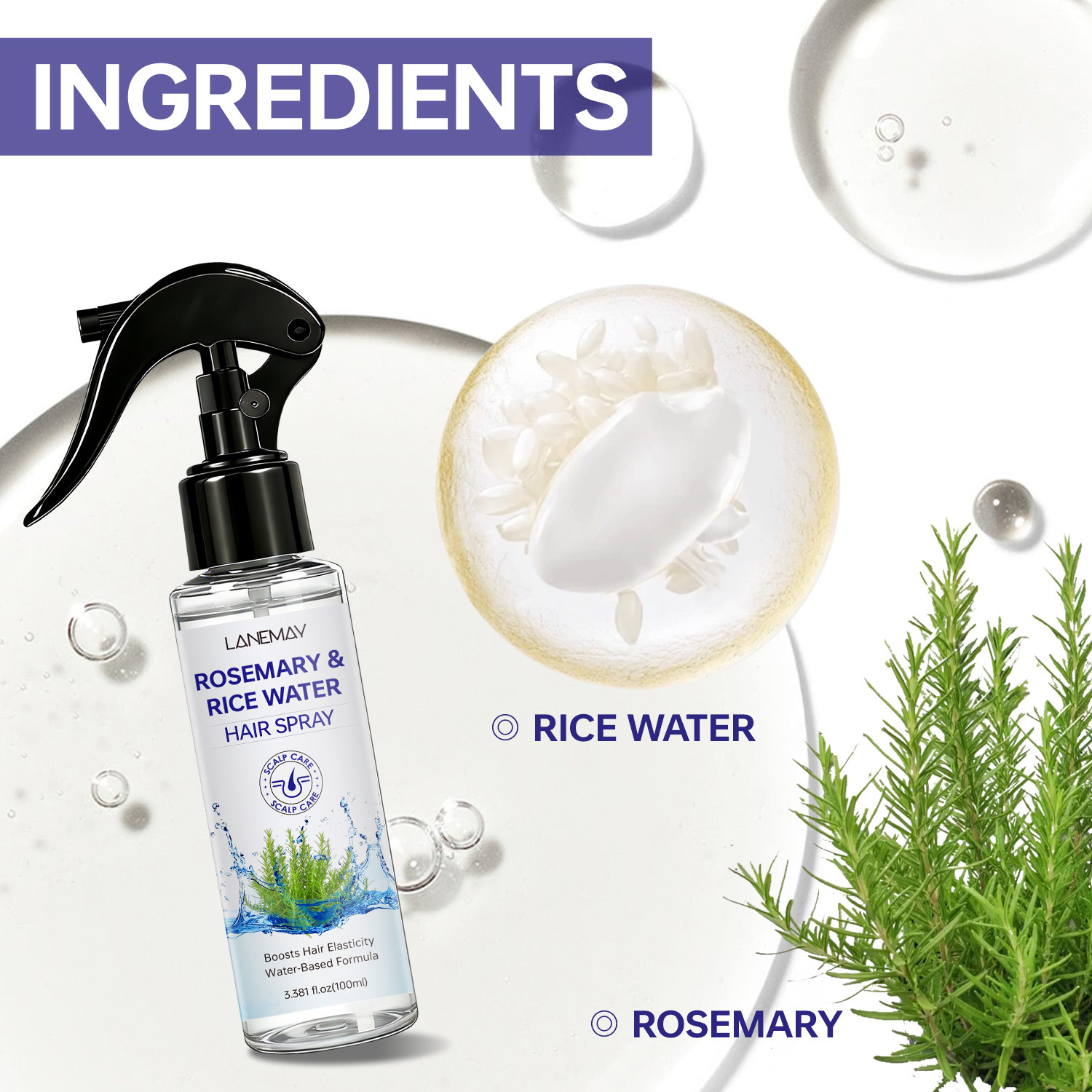 Rosemary & Rice Water Hair Spr - đánh giá và giá Hair Care With Rice Water