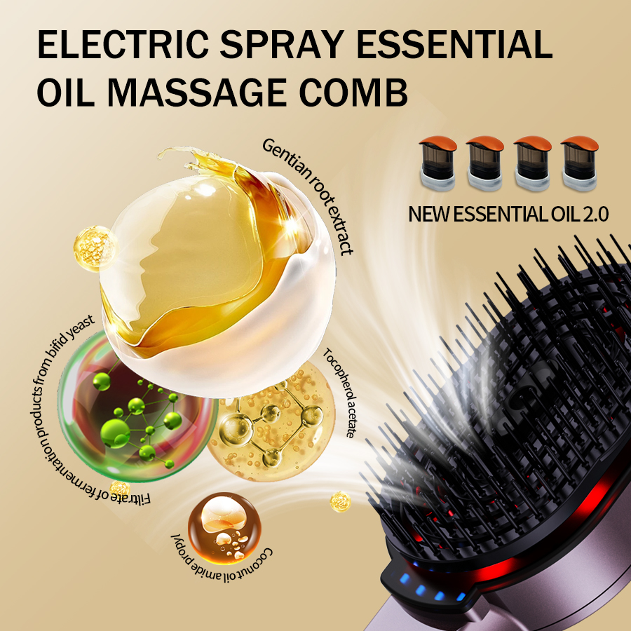 4-in-1 Massage Comb Essential  - đánh giá và giá Hair Care Essential